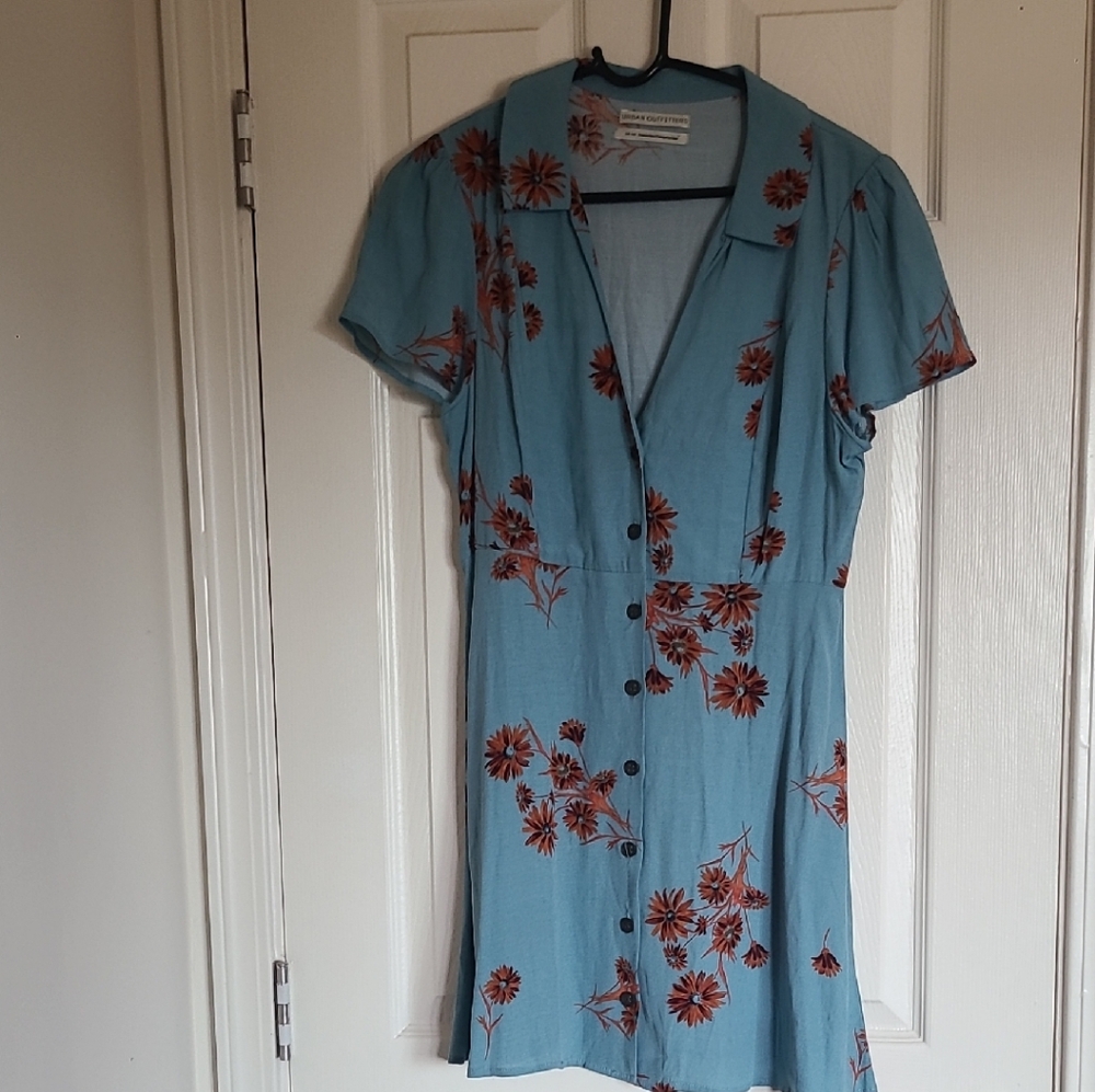 Urban Outfitters Blue Floral Mini Dress